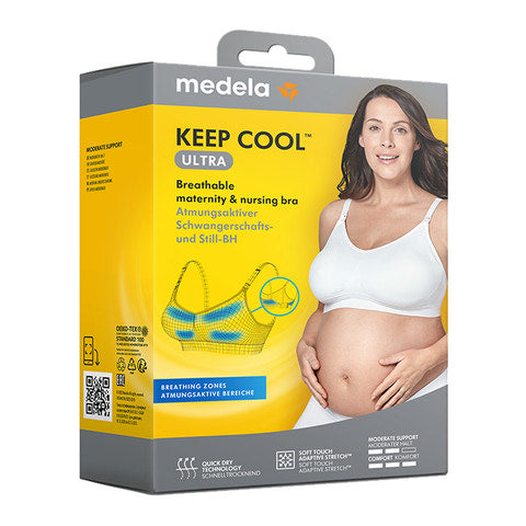 Medela Keep Cool Ultra åndbar graviditets- og amme-bh, sort