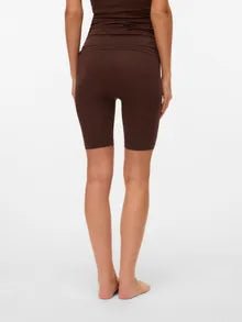 Mamalicious sømløse venteshorts, brun/java, MLTia - Buump - Shorts - Mamalicious