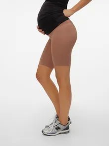 Mamalicious sømløse venteshorts, lys brun/Raw Umber MLTia - Buump - Shorts - Mamalicious