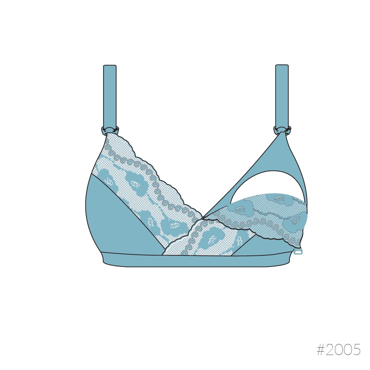 Carriwell Amme BH med blonder, hvid#CarriwellLingerieBuump