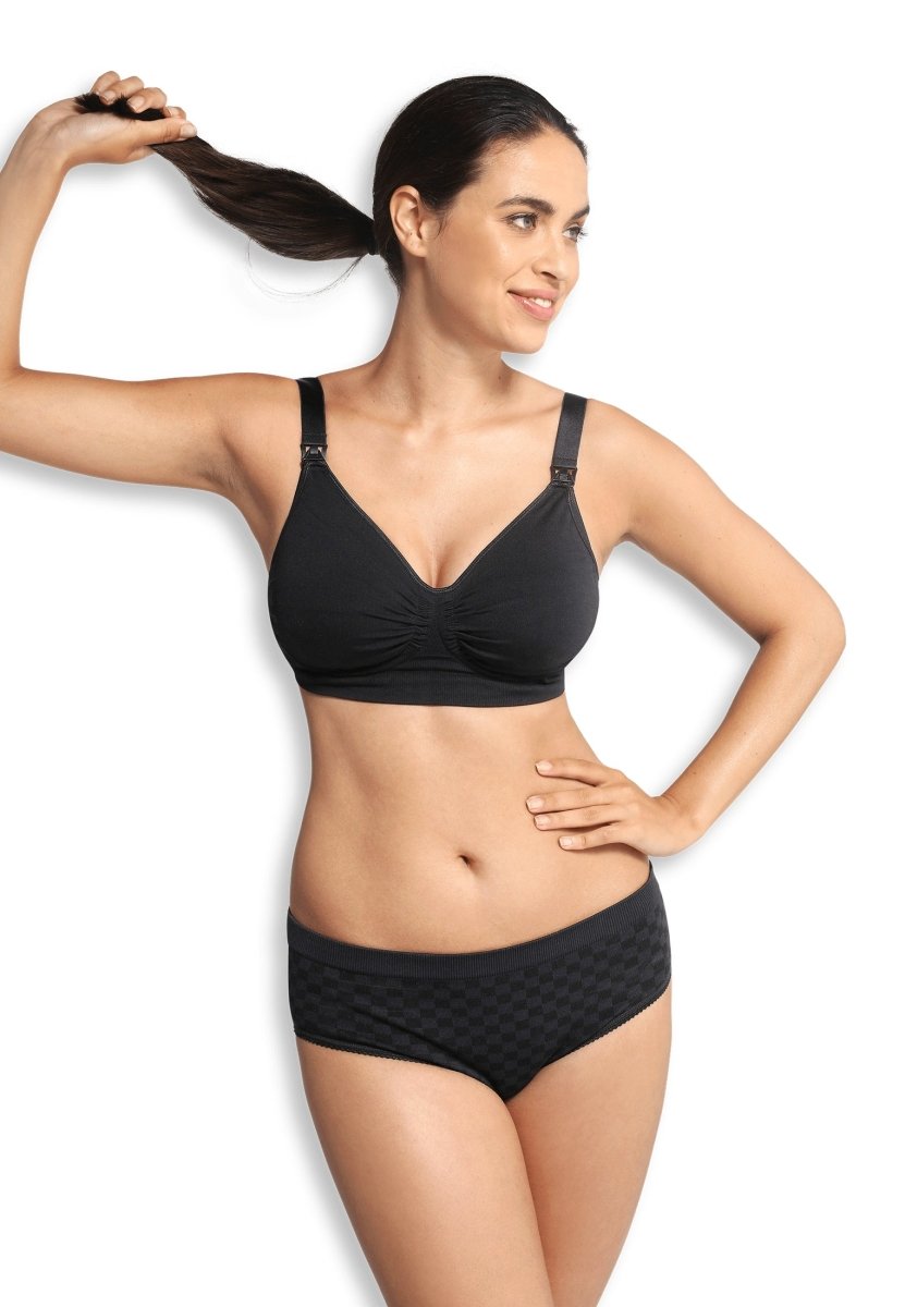 Carriwell graviditets- og amme-bh med Carri-gel støtte, sort - Buump - Amme-bh - Carriwell