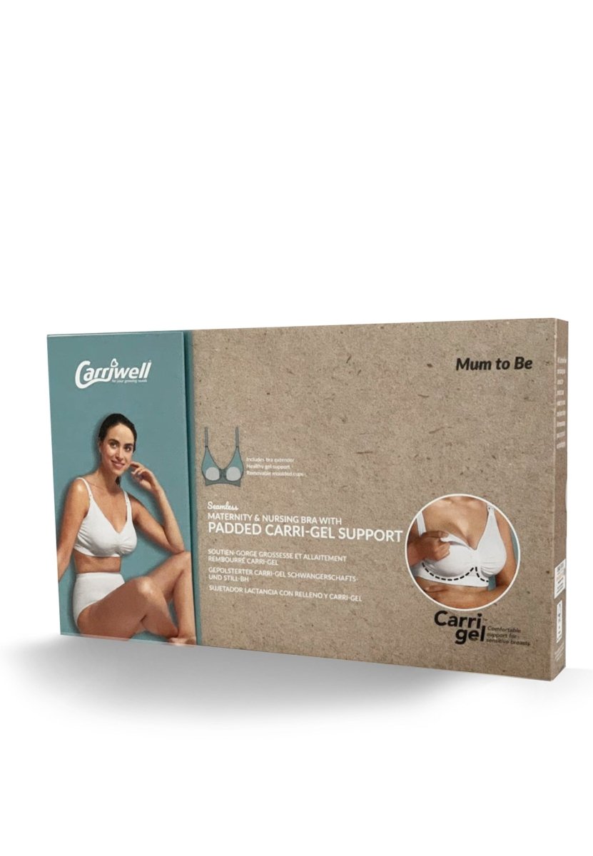 Carriwell Seamless Padded graviditets- og amme-bh med Carri-gel støtte og indlæg, sort - Buump - Amme-bh - Carriwell