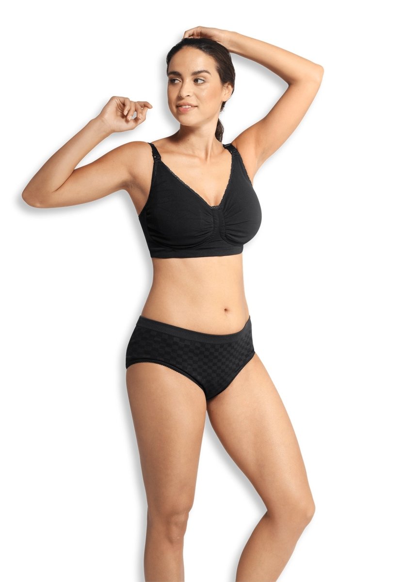 Carriwell Seamless Padded graviditets- og amme-bh med Carri-gel støtte og indlæg, sort - Buump - Amme-bh - Carriwell