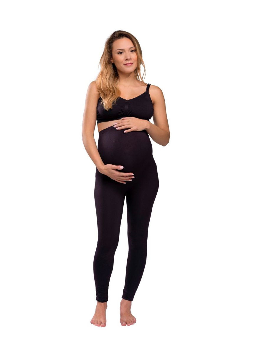 Carriwell sømløs graviditetsleggings med støtte, sort - Buump - Leggings - Carriwell