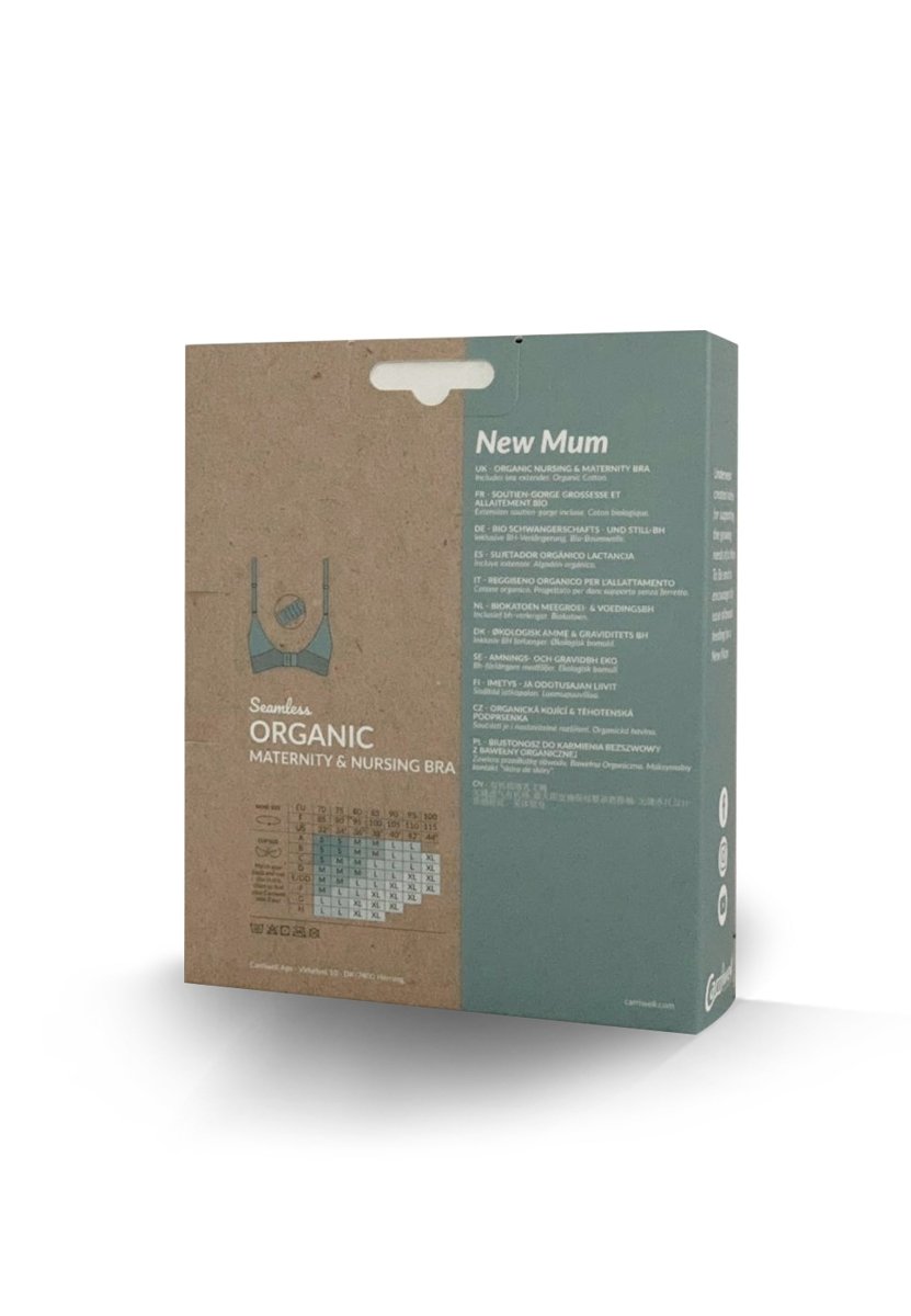 Carriwell økologisk graviditets- og amme BH (Organic seamless), Sort#CarriwellLingerieBuump