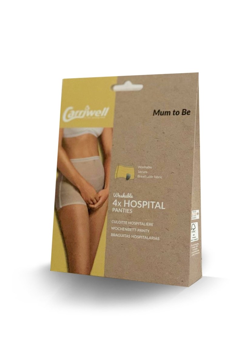 Carriwell vaskbare hospitalstrusser, hvide, 4 stk. - Buump - Trusser - Carriwell