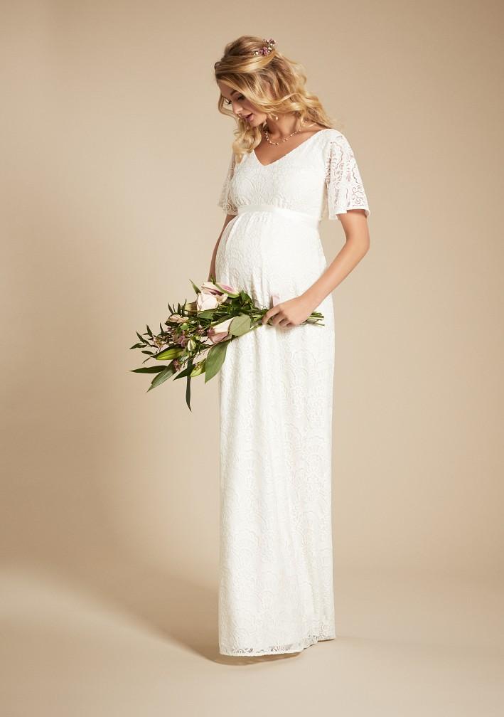 Edith kimono brudekjole til gravid fra Tiffany Rose#Tiffany RoseWedding dressBuump