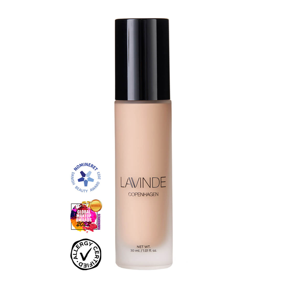 Lavinde Copenhagen NATURAL GLOW Liquid Foundation Cool Ivory (201) 30ml - Buump - Cosmetics - Lavinde Copenhagen