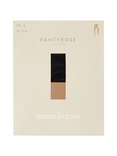 Mamalicious støtte strømpebukser, 2-pak sort/beige, MLSabrina#MamaliciousStrømpebukserBuump