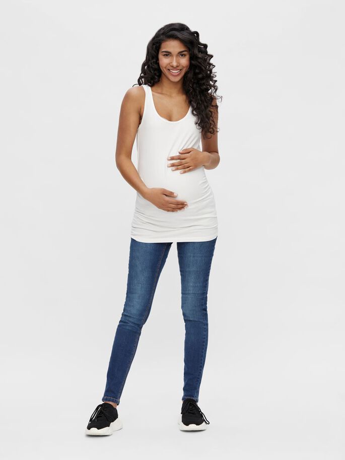 Mamalicious 2-pak ventetop i sort og hvid, MLLea#MamaliciousTopBuump