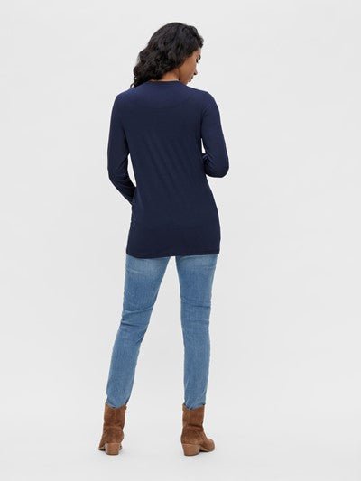 Mamalicious l/æ jersey ventetop, marineblå, MLKarely#MamaliciousTopBuump