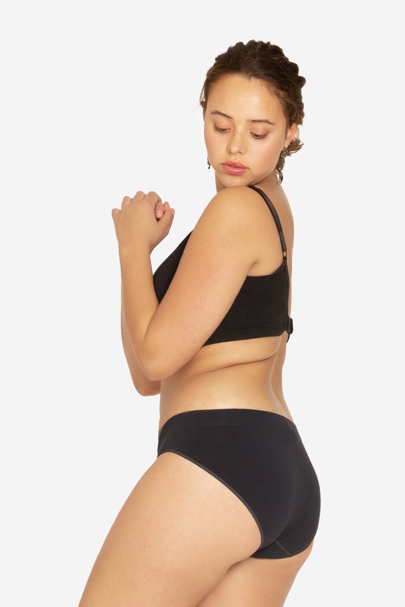 Milker Barbara amme-bh med klikåbning i økologisk bambus, sort - Buump - Lingerie - Milker