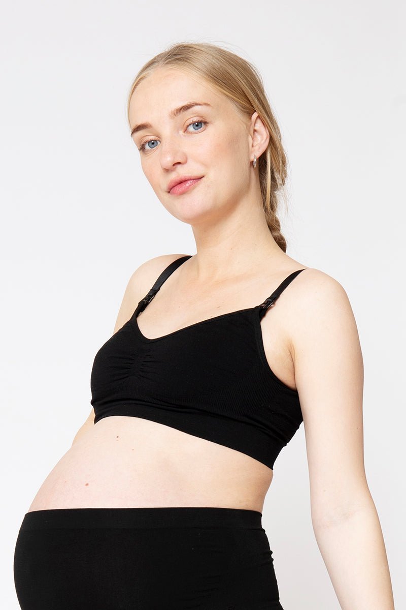 Milker Barbara amme-bh med klikåbning i økologisk bambus, sort - Buump - Lingerie - Milker