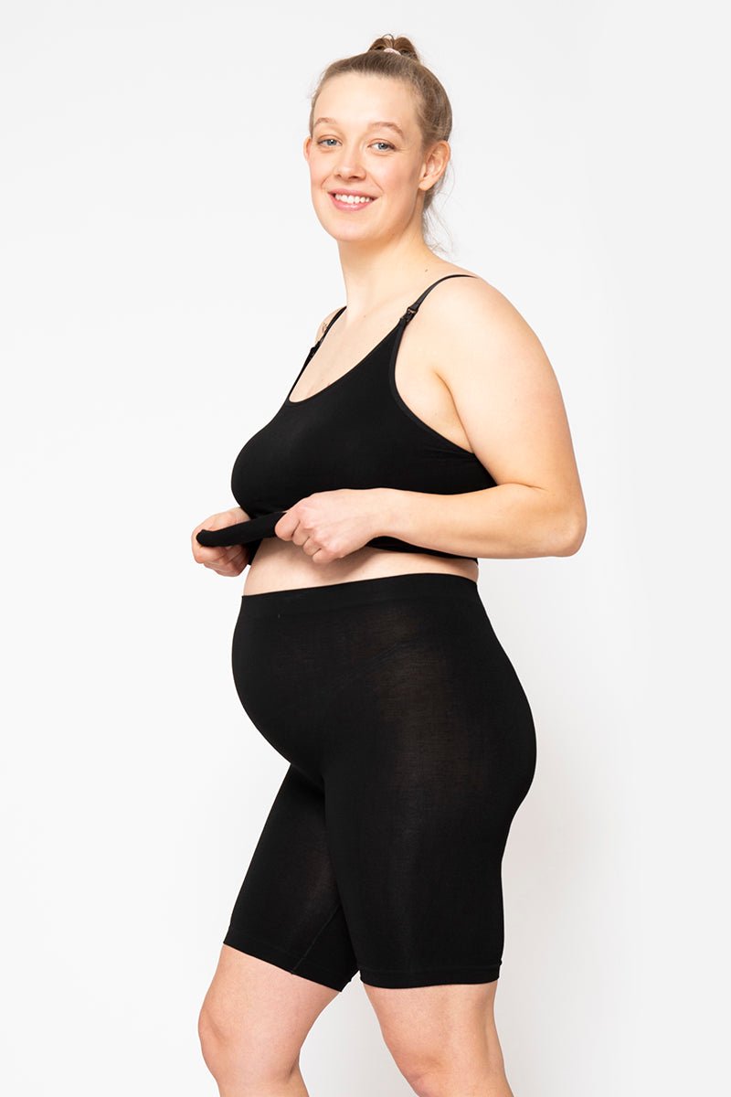 Milker Betty ammetop med indbygget bh, økologisk bambus, sort - Buump - Lingerie - Milker