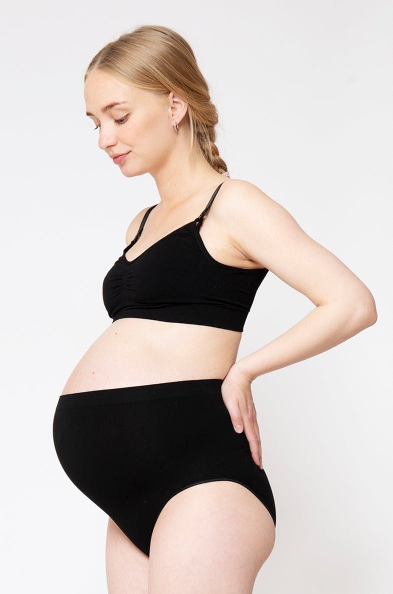 Milker Bianca ventetrusser med høj talje i blød økologisk bambus, sort - Buump - Lingerie - Milker