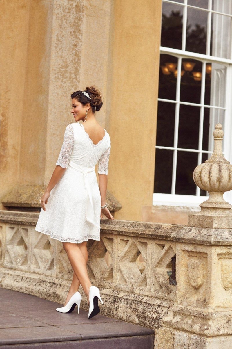 Noelle brudekjole til gravid fra Tiffany Rose (elfenbensfarvet)#Tiffany RoseWedding dressBuump