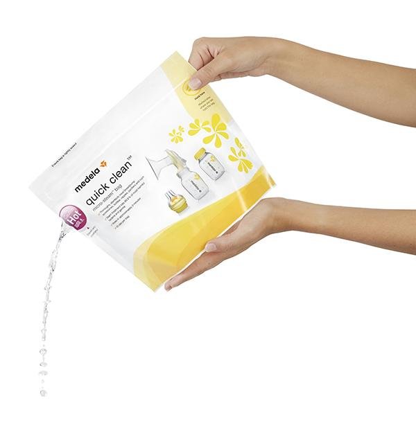 Quick Clean sterilisationsposer til mikroovn, 5 stk., Medela#MedelaBreastfeedingBuump