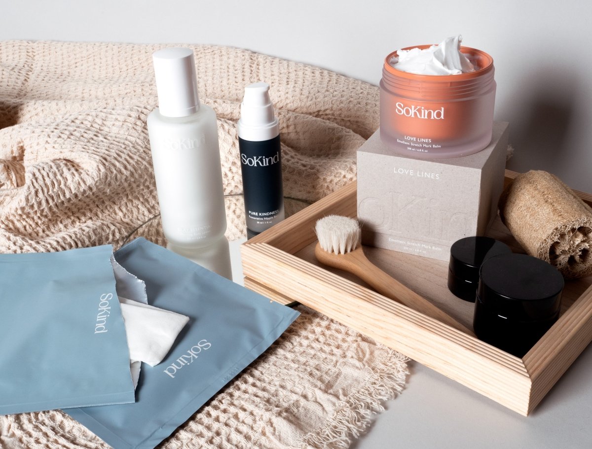 SoKind Pregnancy Skincare Kit, komplet hudplejeserie til gravide og nybagte mødre#SoKindSkincareBuump