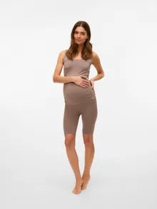 Mamalicious sømløse venteshorts, grå/falcon, MLTia - Buump - Shorts - Mamalicious