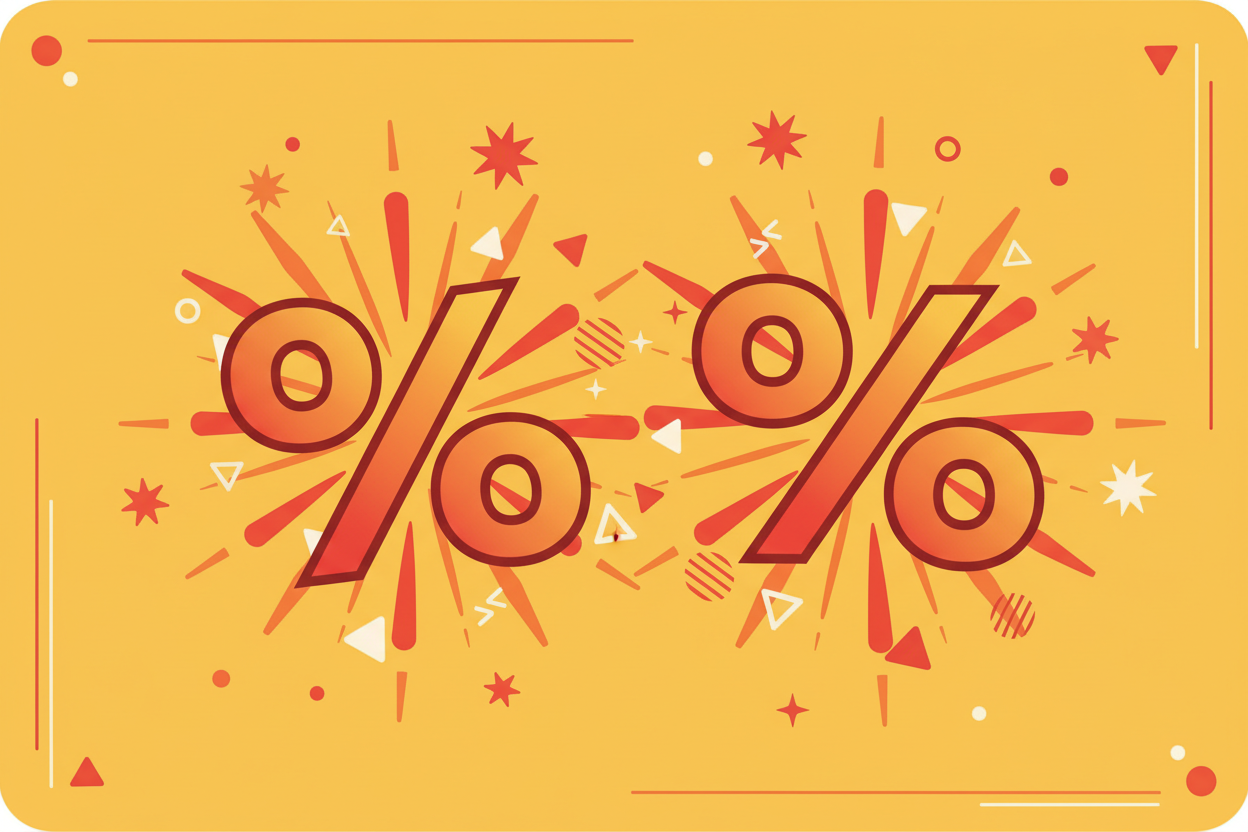 Udsalgs-banner med procent