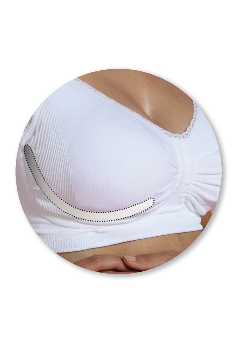 Carriwell graviditets- og amme-bh med Carri-gel støtte, hvid - Buump - Amme-bh - Carriwell