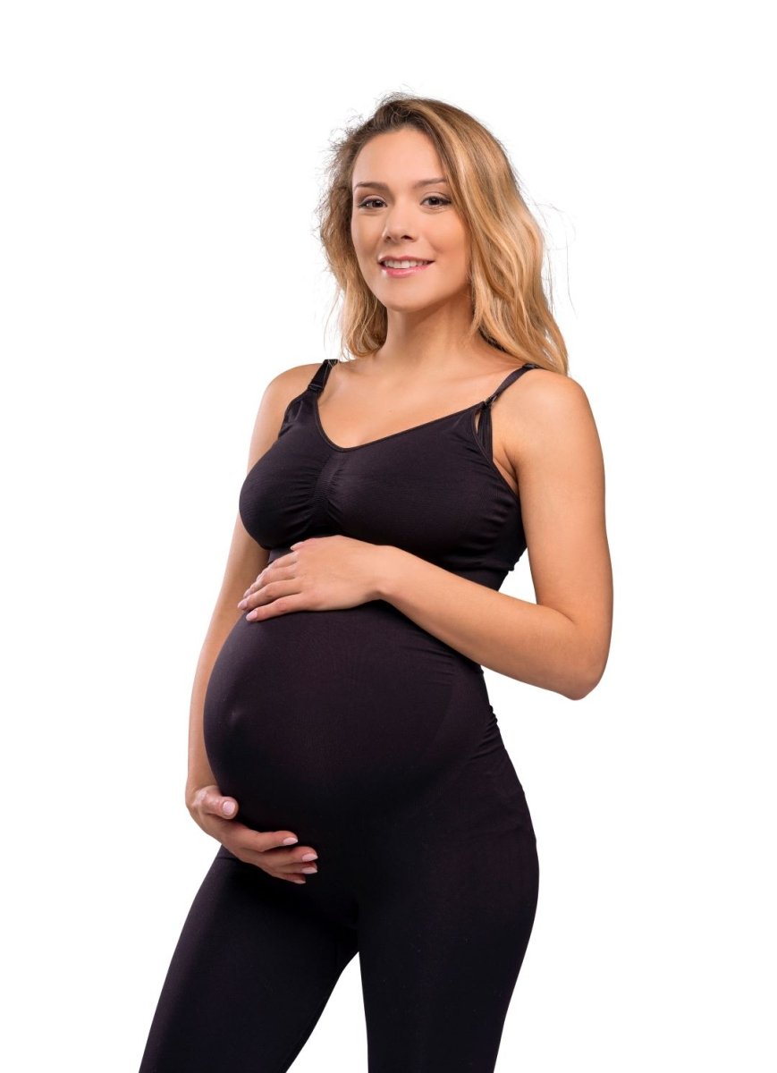 Carriwell sømløs graviditetsleggings med støtte, sort - Buump - Leggings - Carriwell