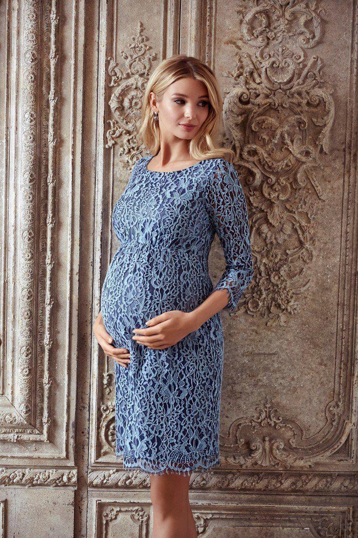 Clemmence blondekjole til gravide fra Tiffany Rose (blå)#Tiffany RoseDressBuump