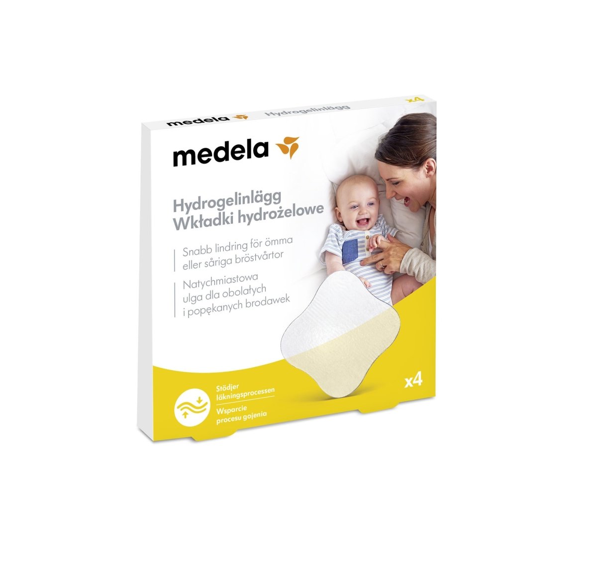 Hydrogel brystindlæg, 4 stk. helende, Medela#MedelaBreastfeedingBuump