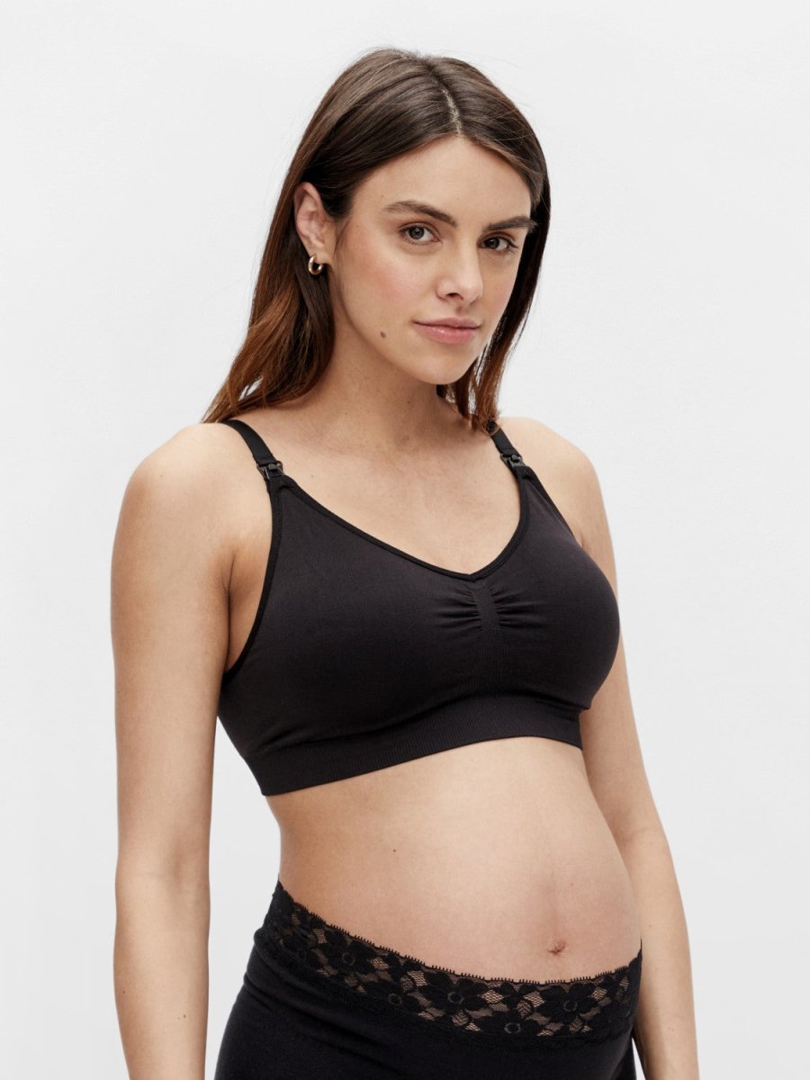 Mamalicious graviditets- og amme-bh, sort og beige (2-pak), MLILJA - Buump - Mamalicious