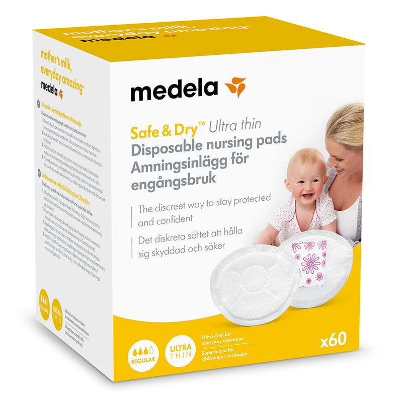 Medela Safe & Dry engangs ammeindlæg, Ultra thin 60 stk. - Buump - Breastfeeding - Medela