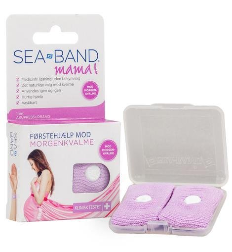 Sea-Band akupressurbånd mod graviditetskvalme i farven lilla#Sea BandacupressureBuump