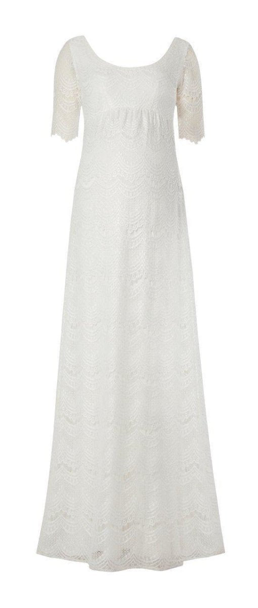 Verona brudekjole til gravid fra Tiffany Rose, lang (elfenbensfarvet)#Tiffany RoseWedding dressBuump